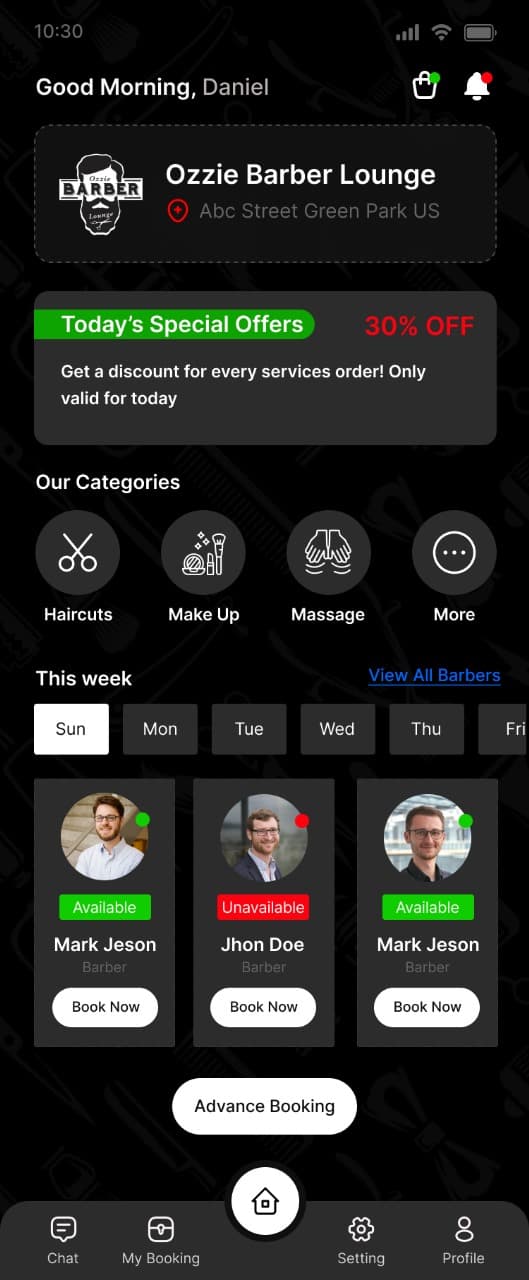 Coiffeur – UI/UX Figma screen 4